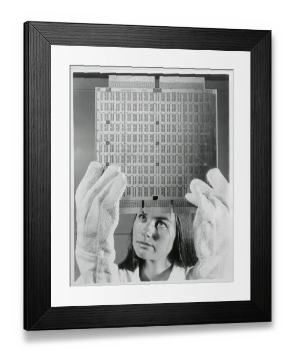 Framed Print : Technician Handling Hot Computer Part Framed Print : Technician Handling Hot Computer Part