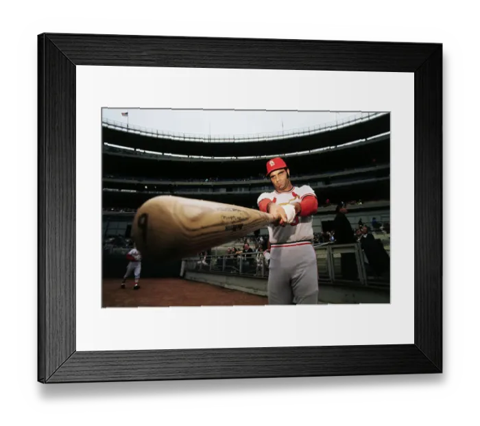 Framed Print : Joe Torre Swinging Baseball Bat