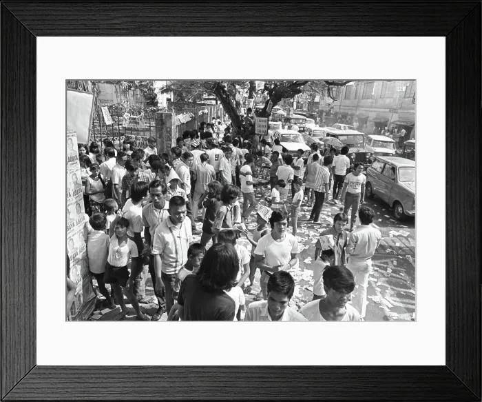 Framed Print : Crowded Polling At Manila School Framed Print : Crowded Polling At Manila School