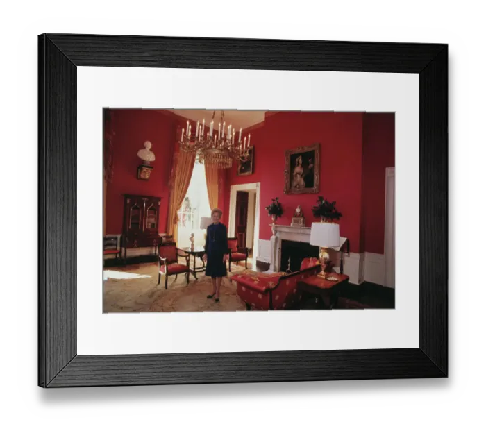 Framed Print : Pat Nixon in the Red Room Framed Print : Pat Nixon in the Red Room