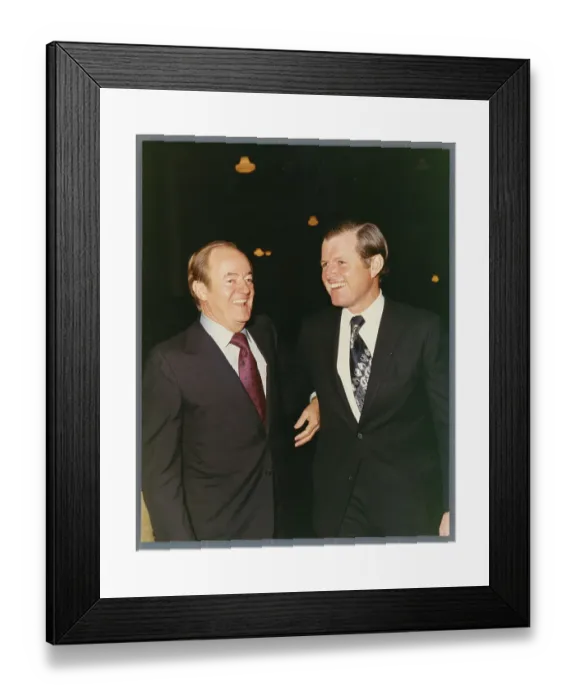 Framed Print : Hubert Humphrey with Edward Kennedy Framed Print : Hubert Humphrey with Edward Kennedy