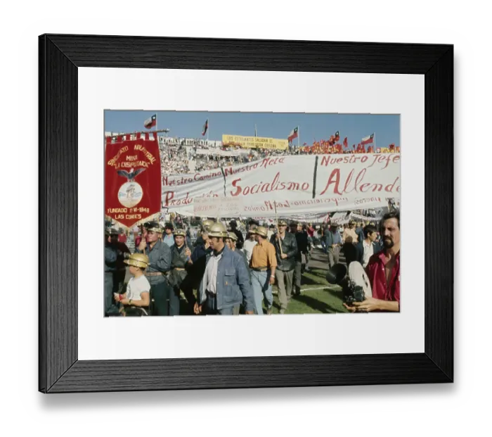 Framed Print : First Anniversary Of Salvador Allende's Presidency Framed Print : First Anniversary Of Salvador Allende's Presidency
