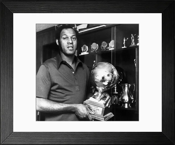 Framed Print : Elgin Baylor Posing with All-Star Trophy Framed Print : Elgin Baylor Posing with All-Star Trophy