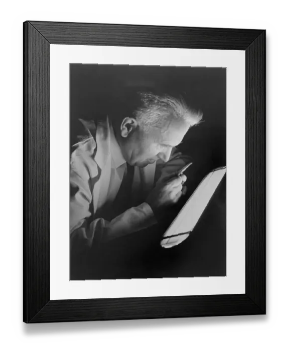 Framed Print : Gerhard Herzberg Looking at Medical Photographic Framed Print : Gerhard Herzberg Looking at Medical Photographic
