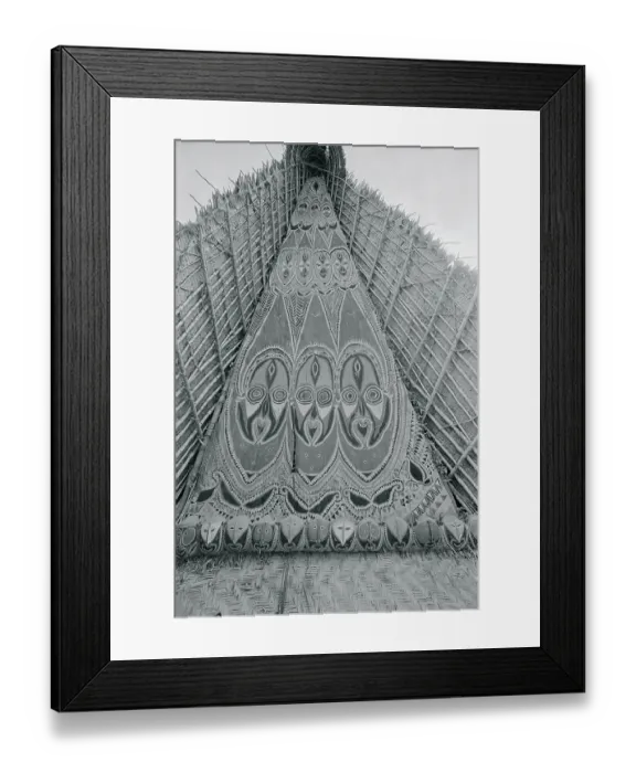 Framed Print : Detail of Traditional Ancestral Worship House in Papua New Guinea Framed Print : Detail of Traditional Ancestral Worship House in Papua New Guinea