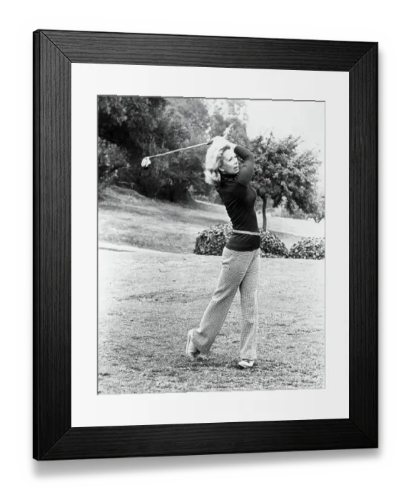 Framed Print : Entertainer Dinah Shore in Golfing Action