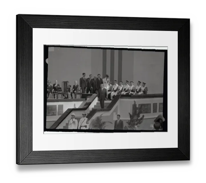 Framed Print : Nguyen Van Thieu Leaving Stage After Taking Oath Framed Print : Nguyen Van Thieu Leaving Stage After Taking Oath