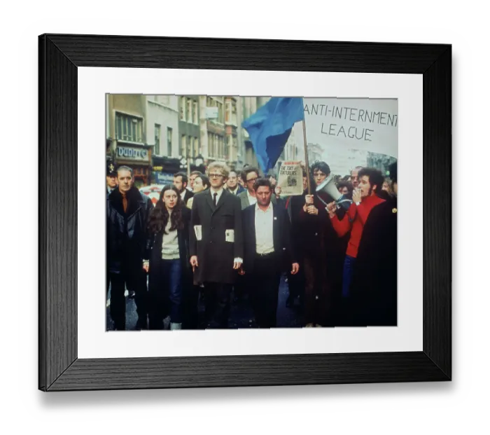 Framed Print : Ulster Situation Protesters in the Street Framed Print : Ulster Situation Protesters in the Street