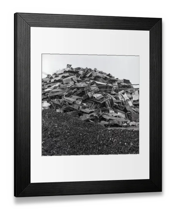 Framed Print : Pile Of Cars Junked For Scrapmetal Framed Print : Pile Of Cars Junked For Scrapmetal