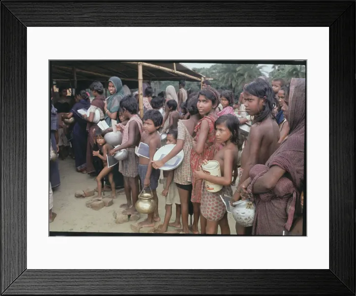 Framed Print : Children Waiting in Line Framed Print : Children Waiting in Line