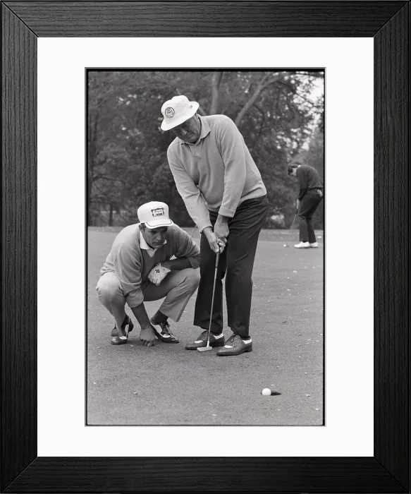 Framed Print : Blind Golfer Sinking Putt Framed Print : Blind Golfer Sinking Putt