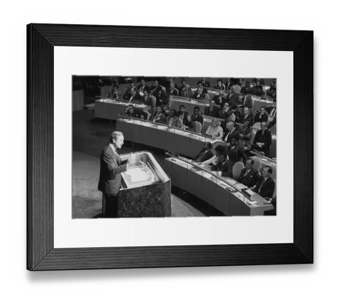 Framed Print : Ambassador George Bush Addressing United Nations Framed Print : Ambassador George Bush Addressing United Nations