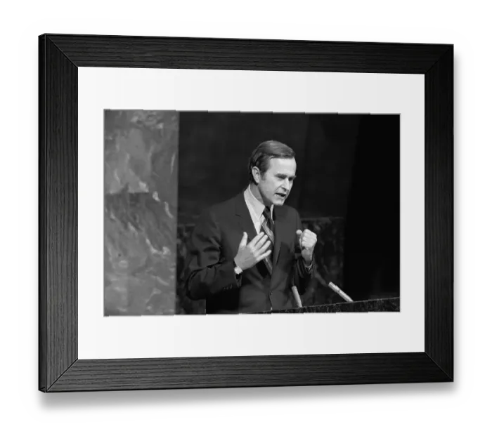 Framed Print : George Bush Making an Address Framed Print : George Bush Making an Address