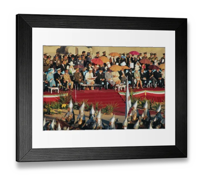 Framed Print : Royal Leaders Attending Outdoor Function Framed Print : Royal Leaders Attending Outdoor Function