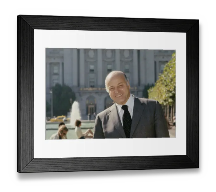 Framed Print : Joseph Alioto, American Politician Framed Print : Joseph Alioto, American Politician