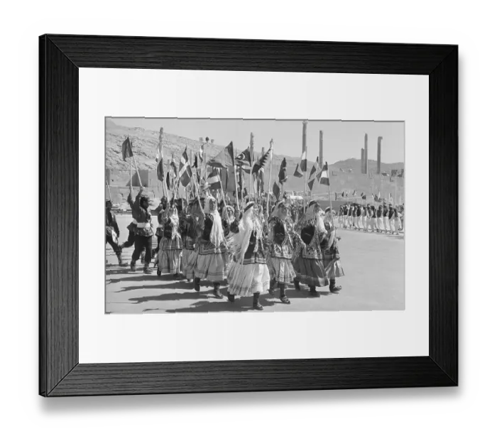Framed Print : Iranian Dancers Marching in Parade Framed Print : Iranian Dancers Marching in Parade