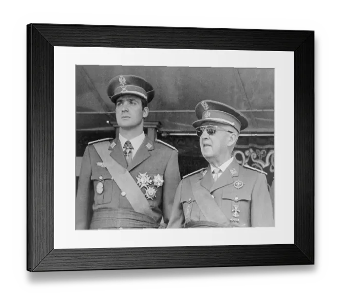 Framed Print : Juan Carlos, Prince of Spain, and Francisco Franco Framed Print : Juan Carlos, Prince of Spain, and Francisco Franco