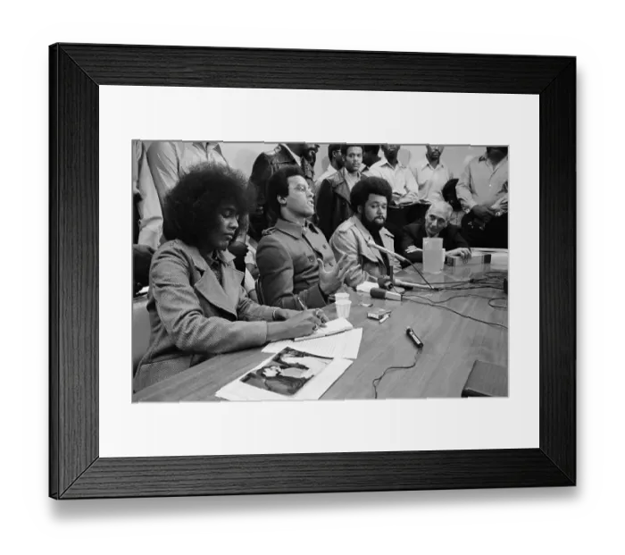 Framed Print : Huey P Newton Holds Press Conference Framed Print : Huey P Newton Holds Press Conference