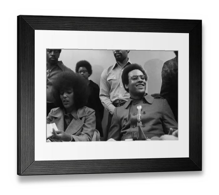 Framed Print : Huey Newton Holding a Press Conference Framed Print : Huey Newton Holding a Press Conference