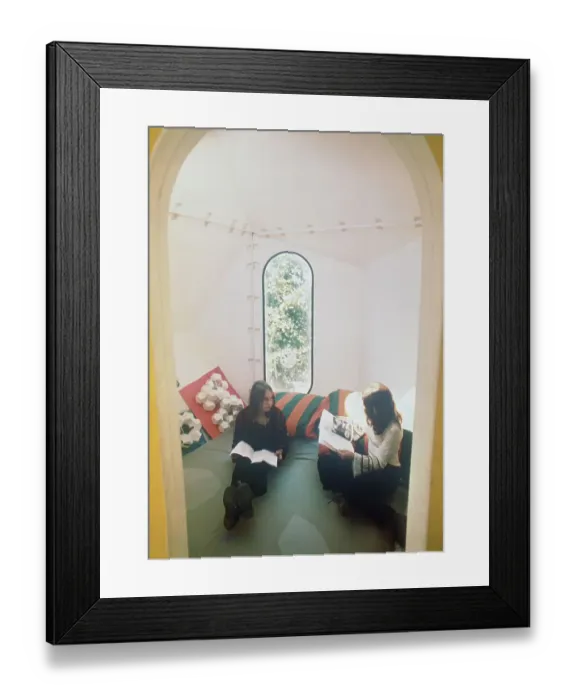 Framed Print : Interior view of the Polyteam's polyhedron experimental home Framed Print : Interior view of the Polyteam's polyhedron experimental home