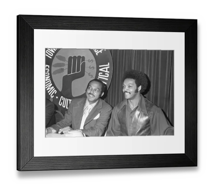 Framed Print : Mayor Carl Stokes and Reverend Jesse Jackson