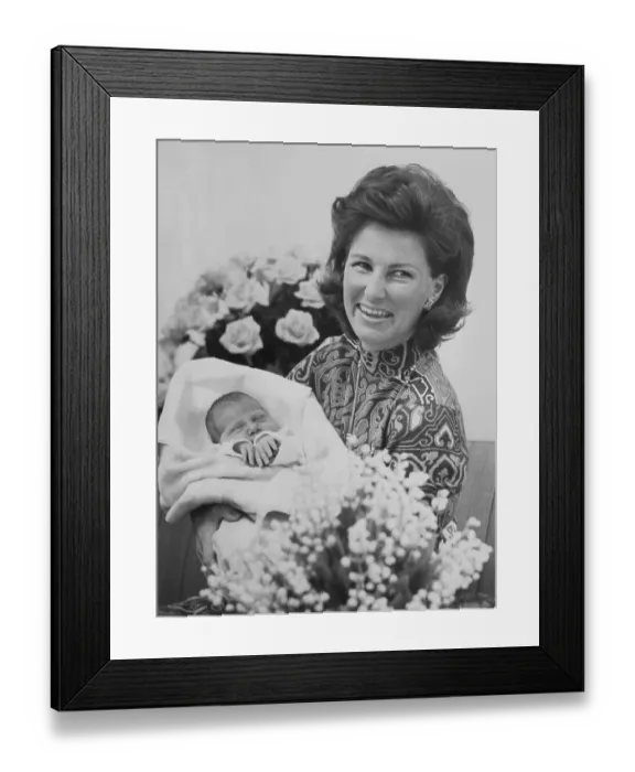 Framed Print : Norway's Princess Sonja with Her Newborn Princess Martha Louise Framed Print : Norway's Princess Sonja with Her Newborn Princess Martha Louise