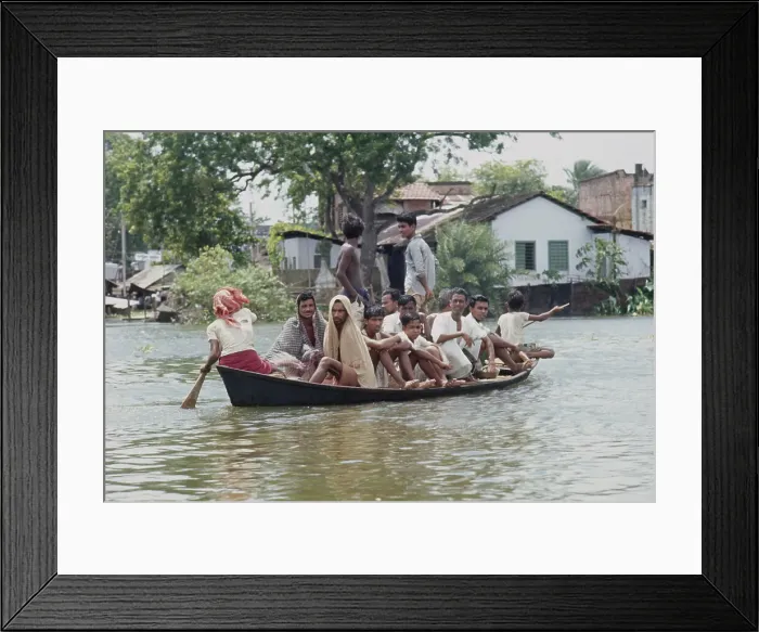 Framed Print : Flood in Calcutta Framed Print : Flood in Calcutta