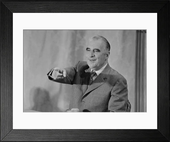 Framed Print : President Pompidou Gesturing During Speech Framed Print : President Pompidou Gesturing During Speech