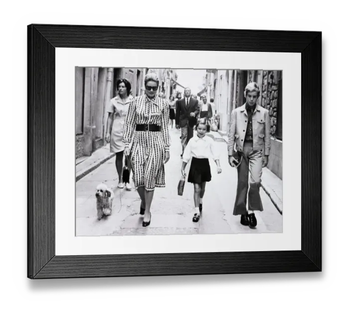 Framed Print : Princess Grace Taking Children to School Framed Print : Princess Grace Taking Children to School