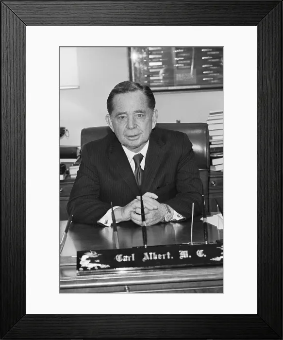 Framed Print : Speaker of House Carl Albert at His Desk Framed Print : Speaker of House Carl Albert at His Desk