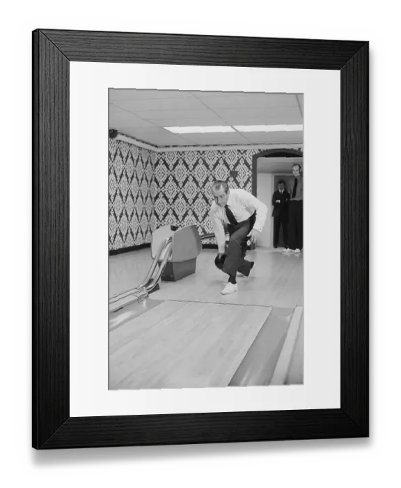 Framed Print : President Richard M. Nixon Bowling Framed Print : President Richard M. Nixon Bowling