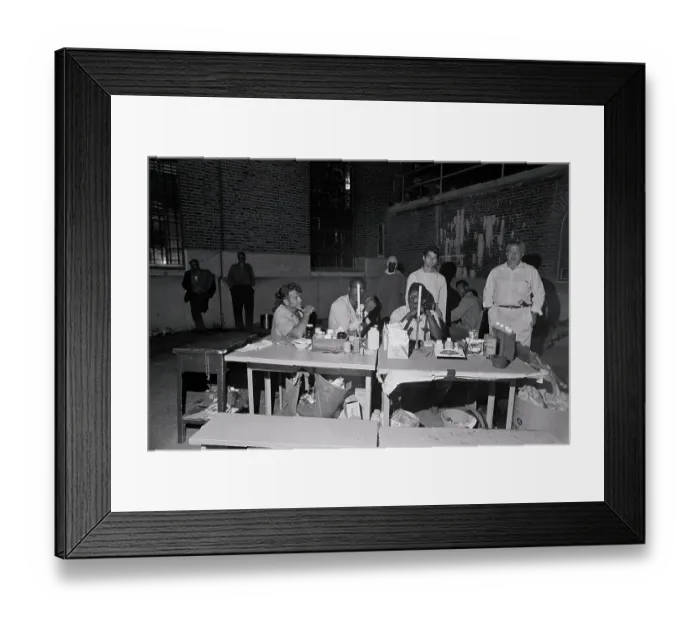 Framed Print : Attica Inmates Sitting at Medical Station Framed Print : Attica Inmates Sitting at Medical Station