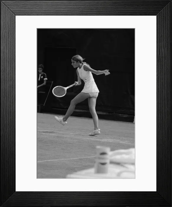 Framed Print : Chris Evert Battling Billie Jean King Framed Print : Chris Evert Battling Billie Jean King