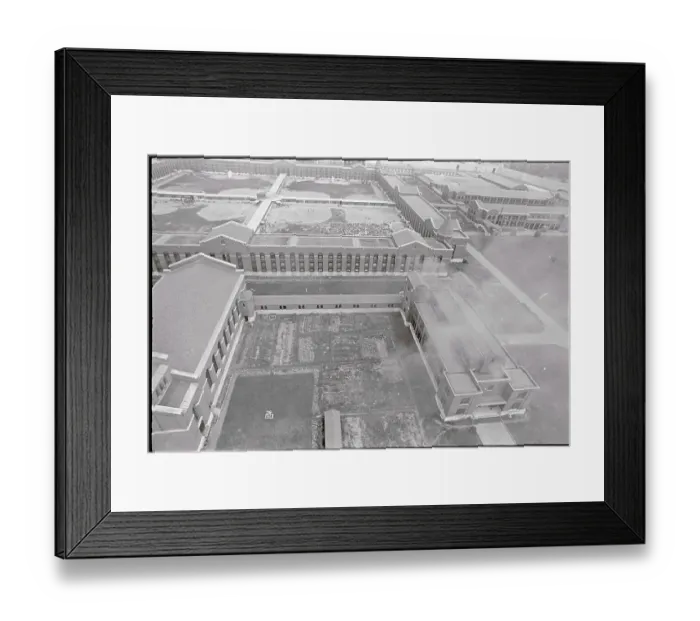 Framed Print : Aerial View of Attica Prison During Riots Framed Print : Aerial View of Attica Prison During Riots