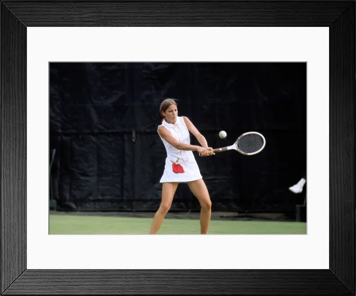 Framed Print : Chris Evert Hitting Tennis Ball Framed Print : Chris Evert Hitting Tennis Ball