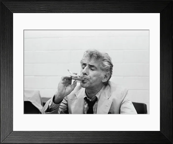Framed Print : Leonard Bernstein Playing Kazoo Framed Print : Leonard Bernstein Playing Kazoo
