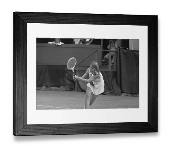Framed Print : Tennis Player Evert in US Open Framed Print : Tennis Player Evert in US Open