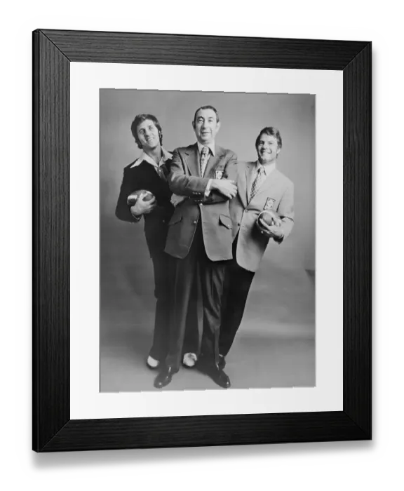 Framed Print : Howard Cosell Standing with Frank Gifford and Don Meredith Framed Print : Howard Cosell Standing with Frank Gifford and Don Meredith