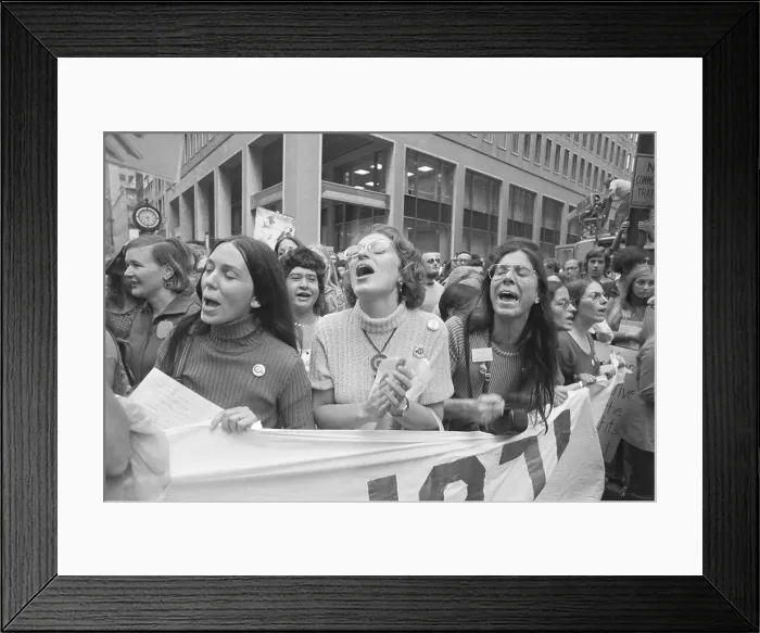 Framed Print : Crowd at a Women's Rights Movement Rally Framed Print : Crowd at a Women's Rights Movement Rally