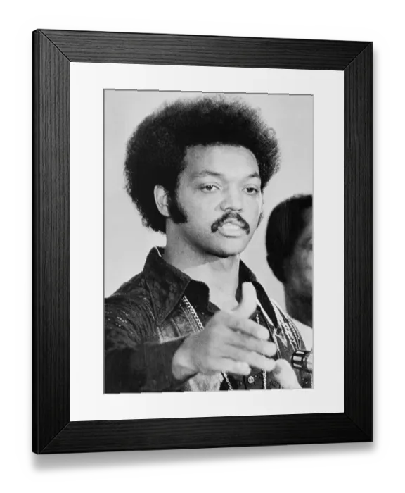 Framed Print : Jesse Jackson at Press Conference Framed Print : Jesse Jackson at Press Conference