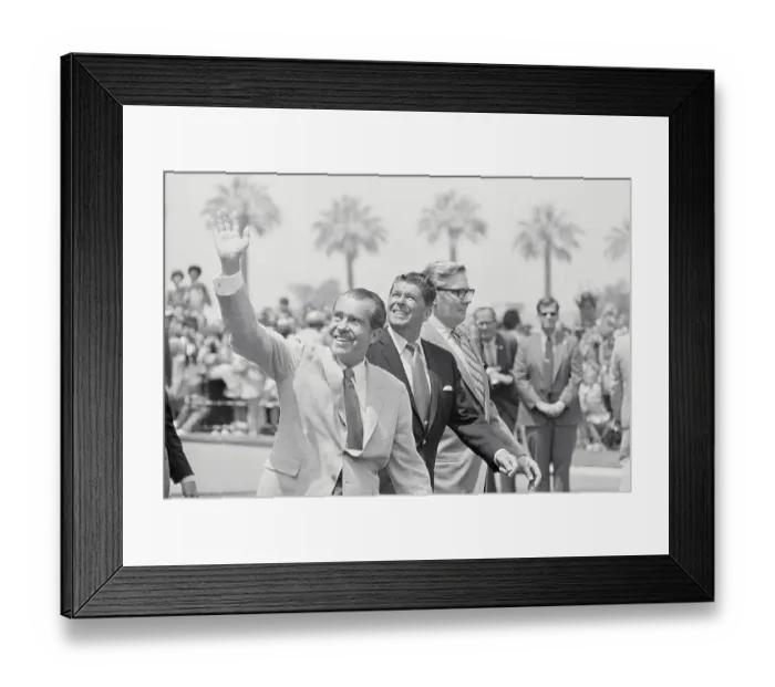 Framed Print : President Nixon Waving Framed Print : President Nixon Waving