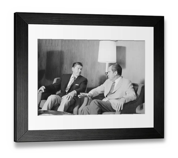 Framed Print : Governor Reagan Speaking with President Nixon Framed Print : Governor Reagan Speaking with President Nixon