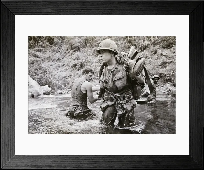 Framed Print : US Troops Ford A Vietnamese River Framed Print : US Troops Ford A Vietnamese River