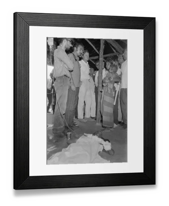 Framed Print : Edward Kennedy Visiting a Refugee Camp