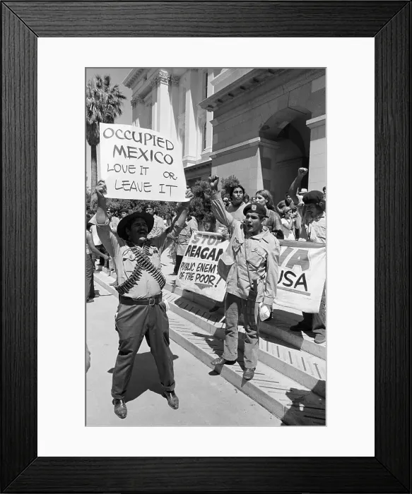 Framed Print : Chicanos At Anti-Discrimination Rally Framed Print : Chicanos At Anti-Discrimination Rally