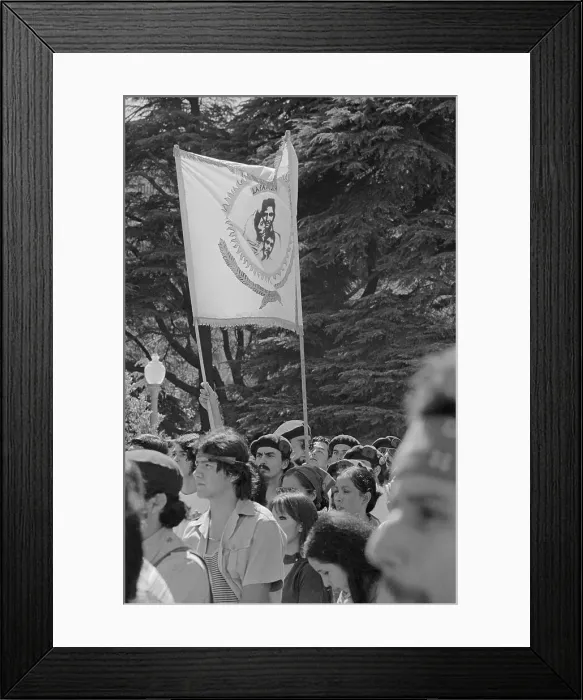 Framed Print : Group Standing Beneath Mexican Flag Framed Print : Group Standing Beneath Mexican Flag