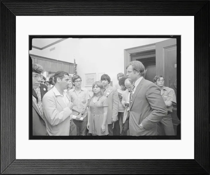 Framed Print : Edward M. Kennedy Facing off with Rabbi Kahane Framed Print : Edward M. Kennedy Facing off with Rabbi Kahane