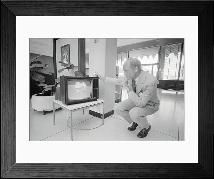 Framed Print : John Glenn Watching Astronauts on Television Framed Print : John Glenn Watching Astronauts on Television