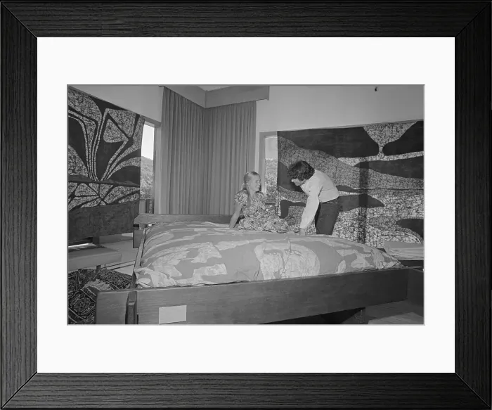 Framed Print : Examining a Waterbed Framed Print : Examining a Waterbed