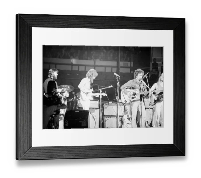 Framed Print : Bob Dylan Performing with Former Beatles Framed Print : Bob Dylan Performing with Former Beatles